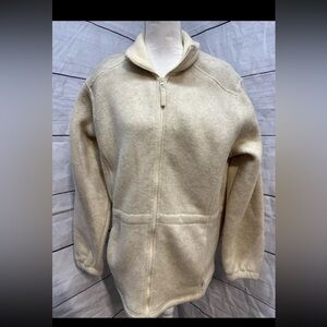 Faded Glory Women Tan Polyester Full Zip Winter Jacket Ladies Medium